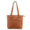 Quilted Tote - Brown