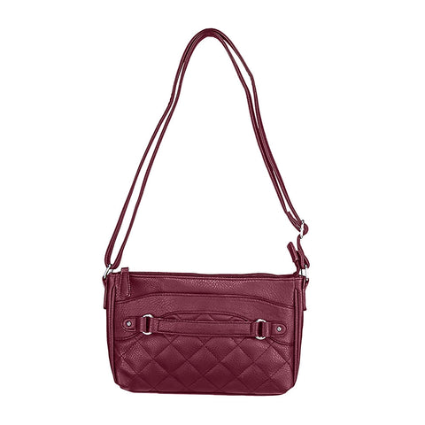 Quilted Crossbody Bag - Red