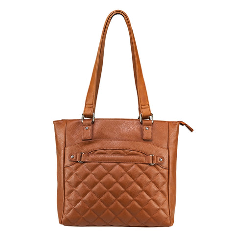 Quilted Tote - Brown