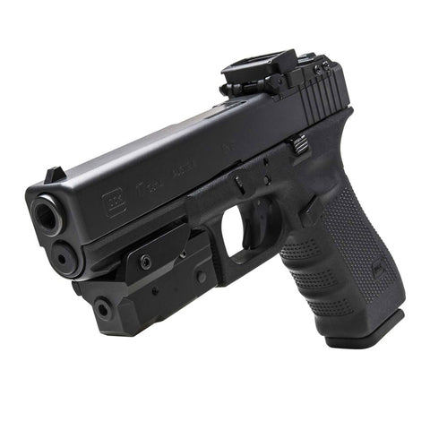 Compact Pistol Blue Laser w/Strobe And KeyMod™ UnderMount - Black