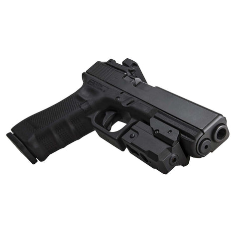 Compact Pistol Blue Laser w/Strobe And KeyMod™ UnderMount - Black
